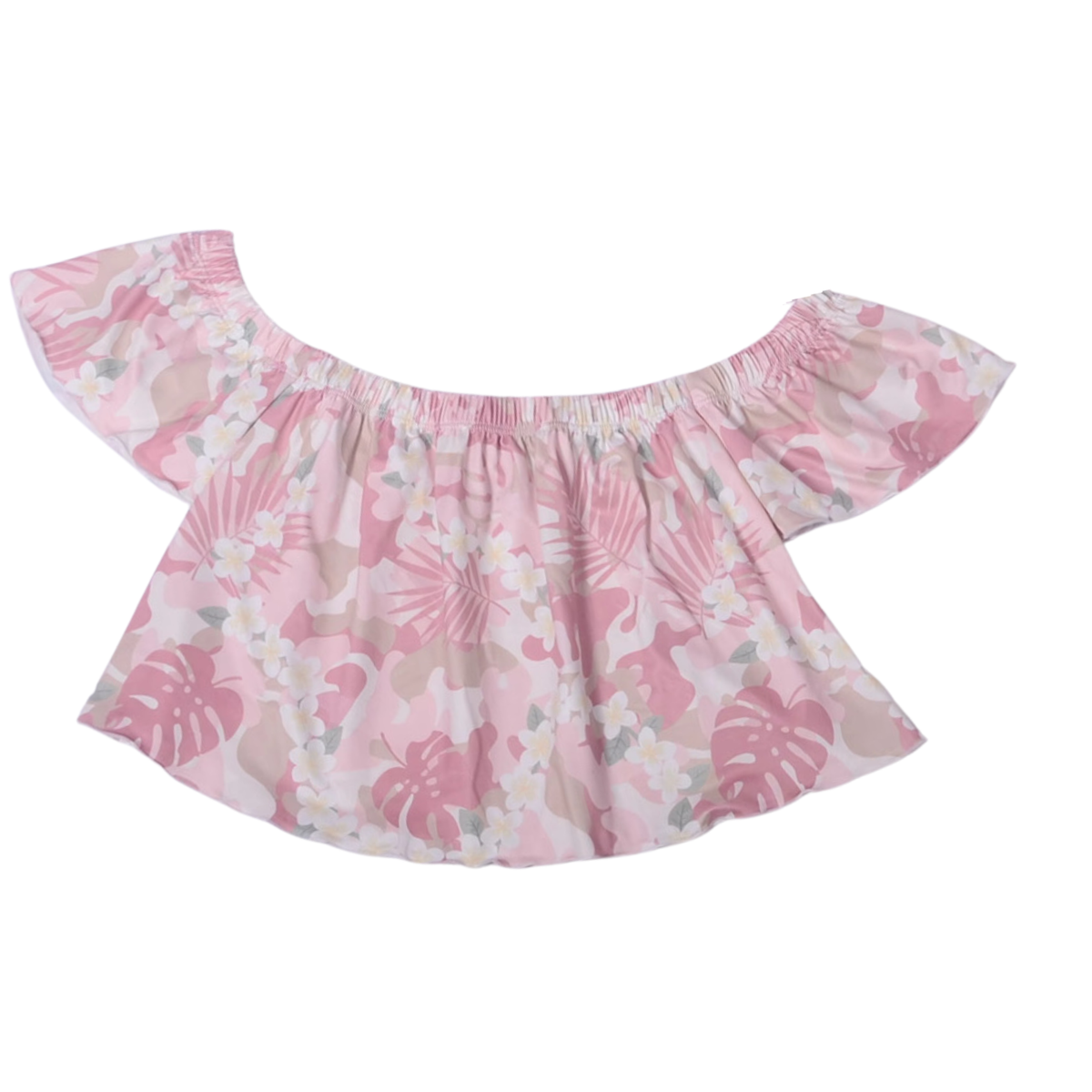 Pink Camo Plumeria OTS Top