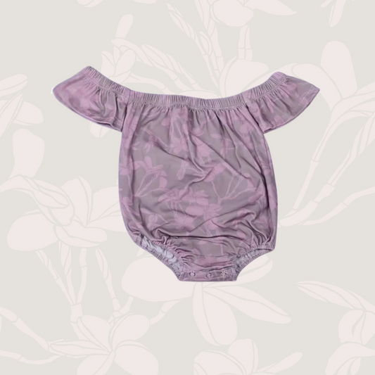 Cocoa Plumeria OTS Romper