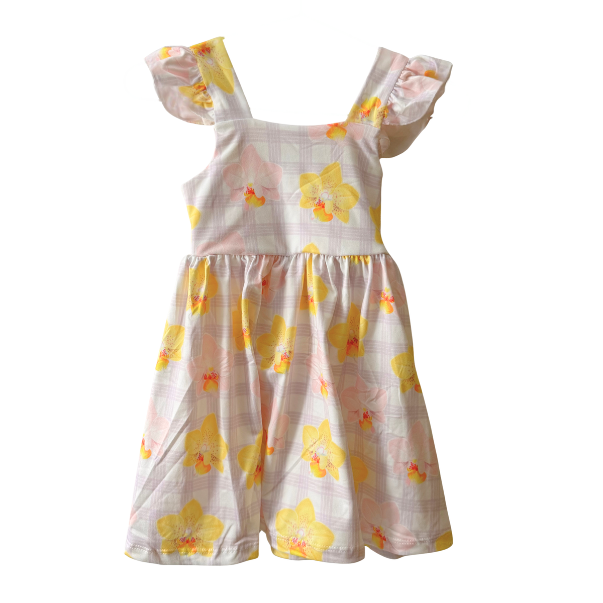 Palaka Orchid Flutter Sleeve Dress