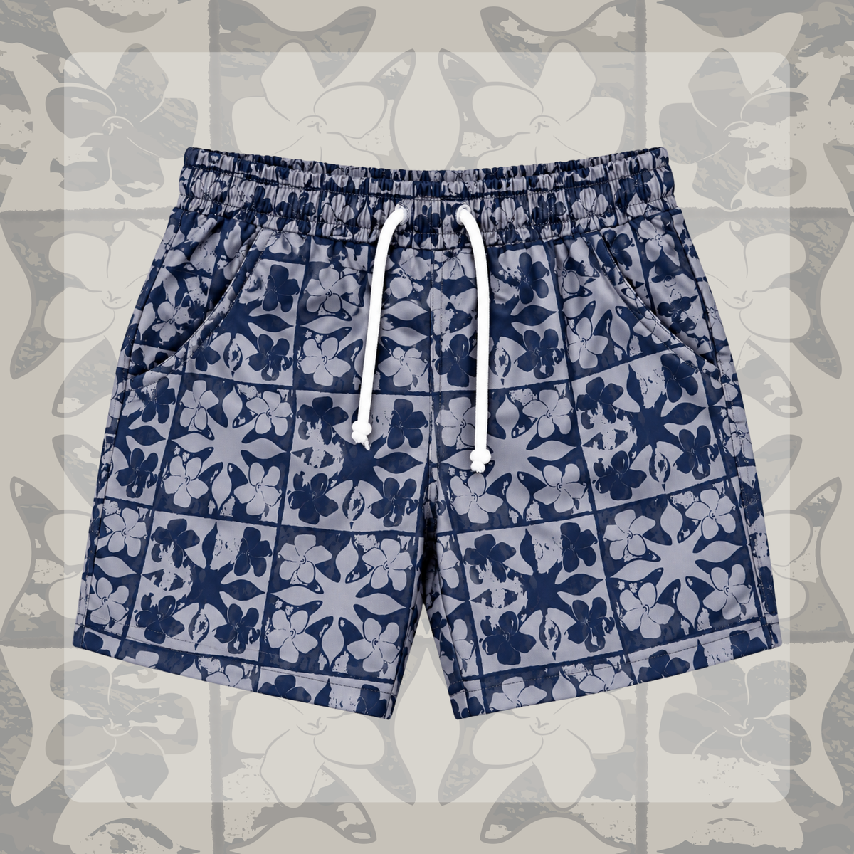 (Pre Order 1-2 weeks) Camo Puakenikeni Boys Swim trunks