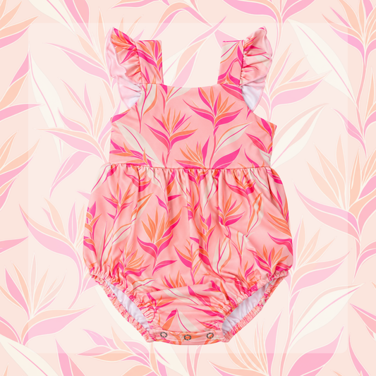 (Pre Order 1-2 weeks) Bird of Paradise Bubble Romper