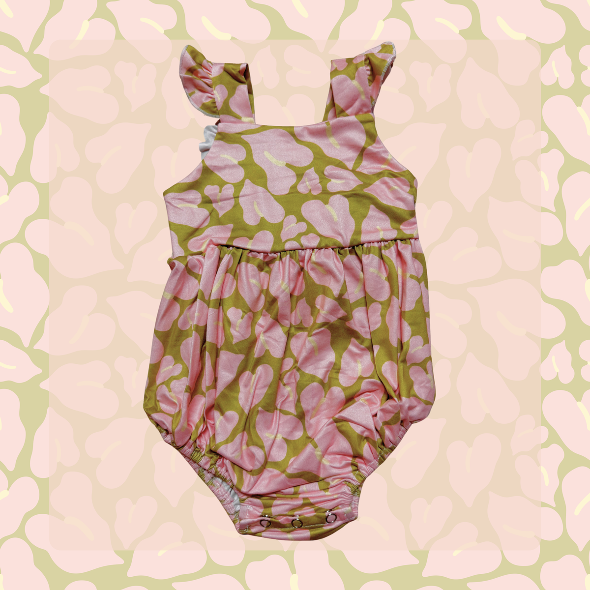 Wasabi Anthurium Bubble Romper