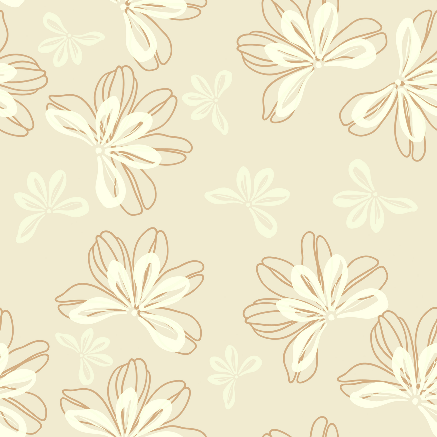 Cream Naupaka Twirl Romper