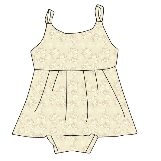 PRE ORDER Cream Naupaka Twirl Romper