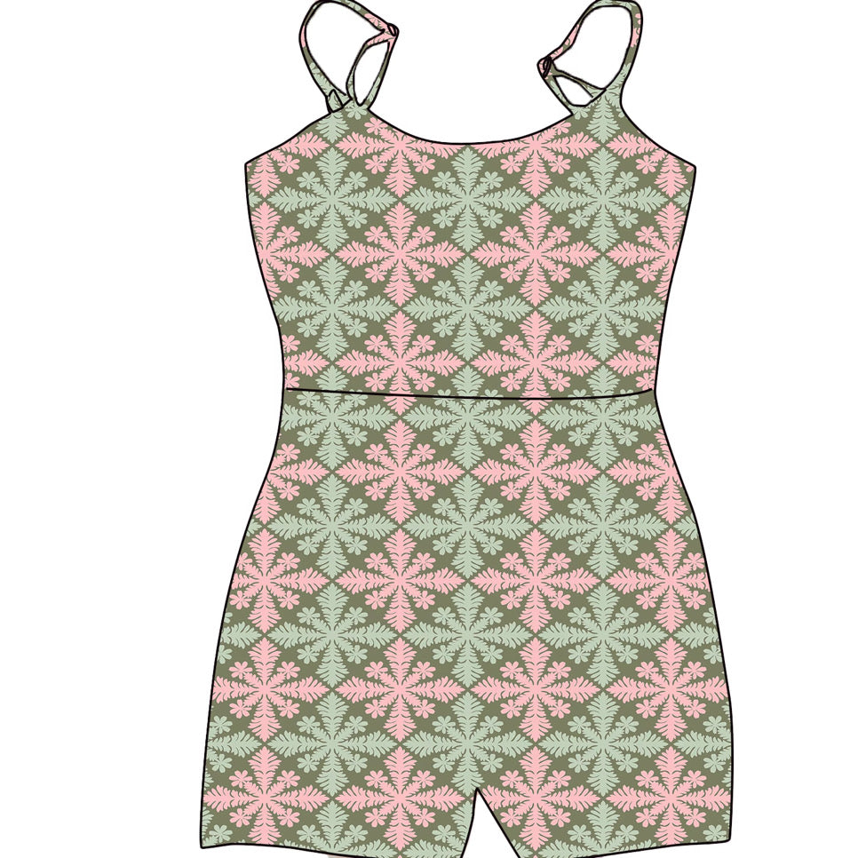 Berry Matcha Quilt Play Jumpsuit