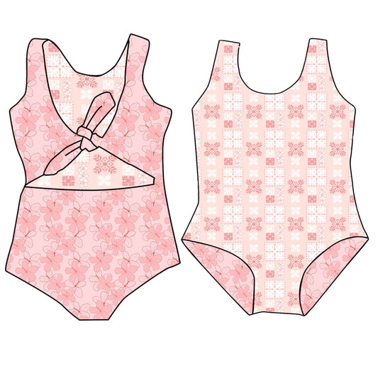 PRE ORDER Reversible Bikini Candy Hibiscus/Pink Quilt