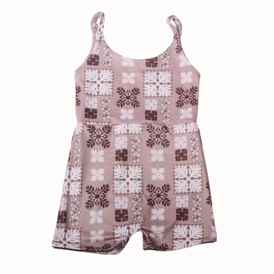 Brown Quilt Play Jumpsuit